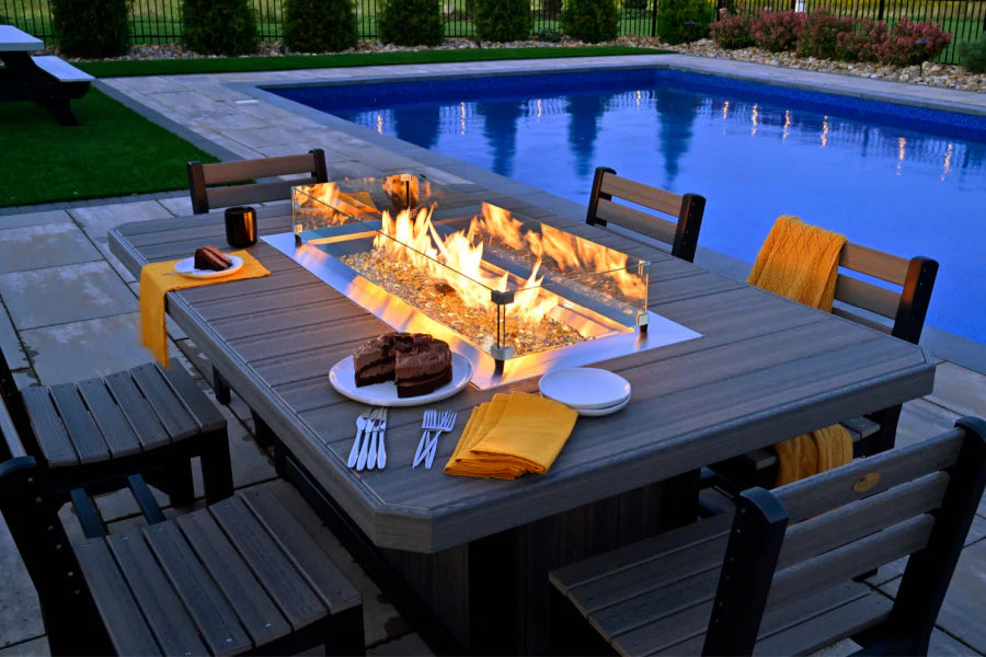 Lumin Fire Table 79″ Rectangular